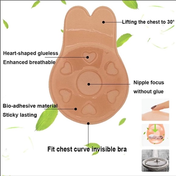 Bra Seamless Strapless Backlace Nude L/XL - Picture 2 of 6